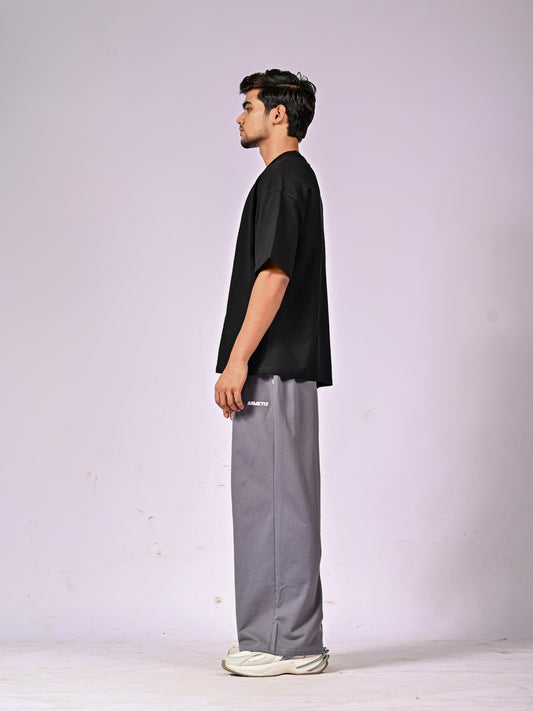 Charcoal grey baggy track pant