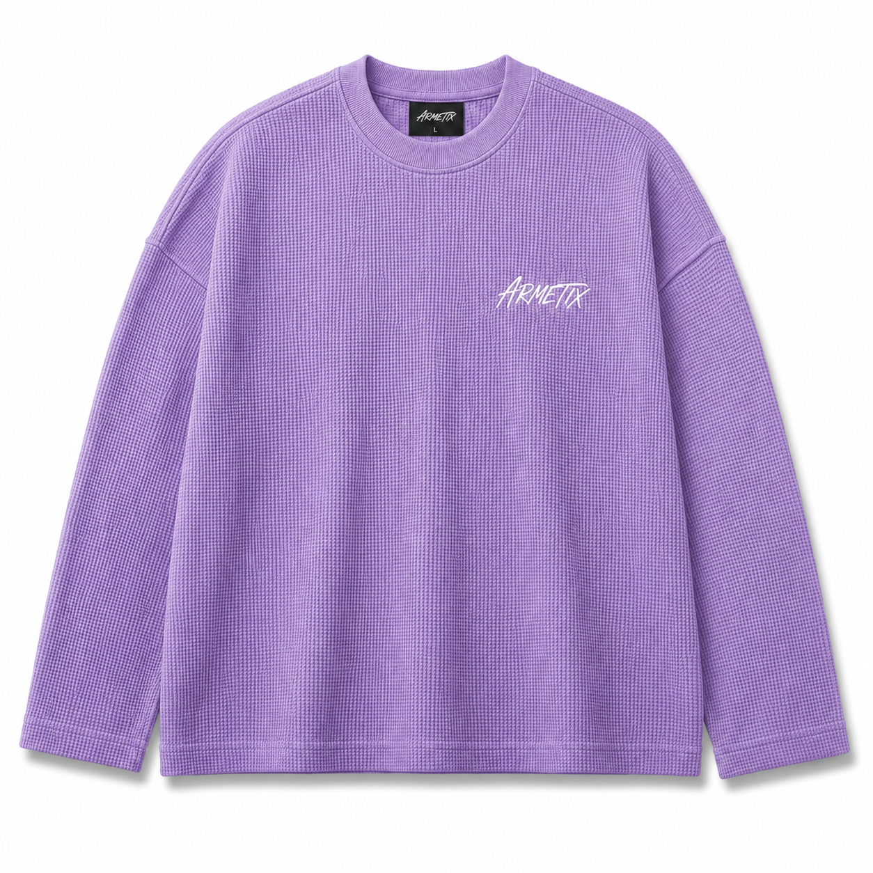 WAFFLE T-SHIRT FULL SLEEVE — LAVENDER