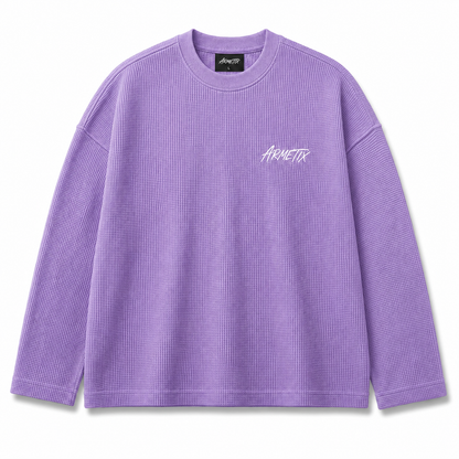 WAFFLE T-SHIRT FULL SLEEVE — LAVENDER